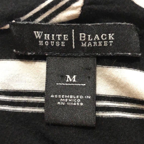 White House Black Market b&w stripe cardigan med - Picture 4 of 5